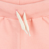 Памучен панталон с пришита апликация на сърце за бебе, розов Pinokio 371260 3