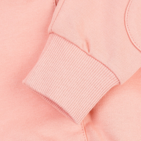 Памучен панталон с пришита апликация на сърце за бебе, розов Pinokio 371261 4