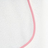 Бебешка хавлия за баня STICH, 100 х 100 см, бяло и розово Inter Baby 371476 2