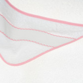 Бебешка хавлия за баня STICH, 100 х 100 см, бяло и розово Inter Baby 371477 3