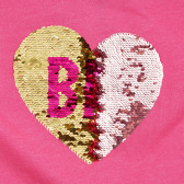 Тениска с променяща се картинка Сърце за момиче розова Carter's 371490 2