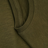 Блуза от органичен памук с къдрички ,зелена Name it 371526 3