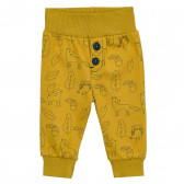 Памучен панталон с горски принт, жълт Pinokio 371532 1
