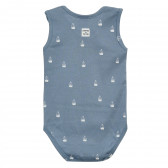 Памучно боди тип потник за бебе, синьо Pinokio 371559 5
