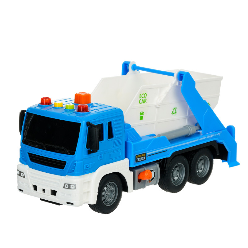 Детски инерционен боклукчииски камион с музика и светлини, 1:16  371704