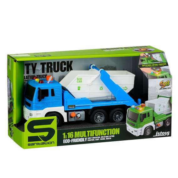 Детски инерционен боклукчииски камион с музика и светлини, 1:16 GOT 371710 7