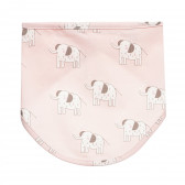 Памучна бандана със слончета за бебе, розова Pinokio 372025 2
