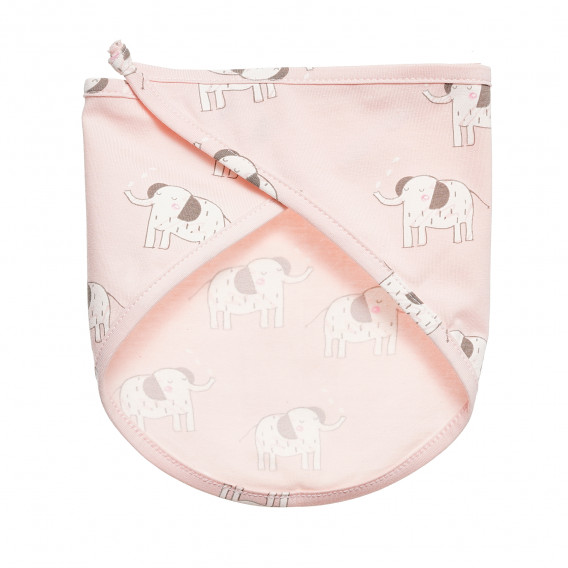Памучна бандана със слончета за бебе, розова Pinokio 372028 5