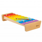 Дървен ксилофон с цветовете на дъгата Classic World 372029 