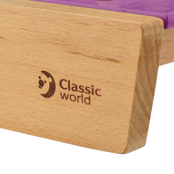 Дървен ксилофон с цветовете на дъгата Classic World 372030 2