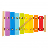 Дървен ксилофон с цветовете на дъгата Classic World 372033 5