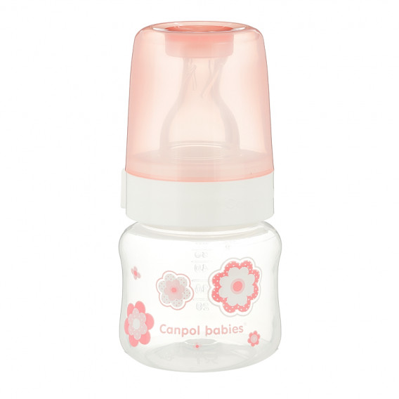 Полипропиленово шише за коластра, Newborn baby, 60 мл., розово Canpol 372044 