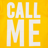 Тениска с надпис Call me, жълта Liu Jo 372145 2