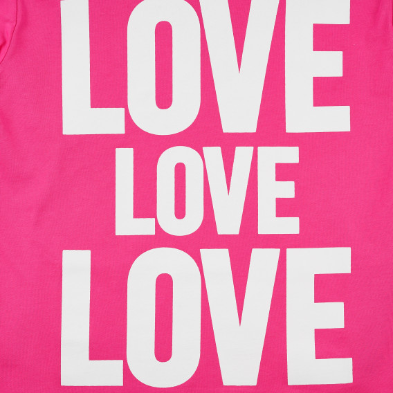 Тениска с надпис Love, розова Liu Jo 372149 2