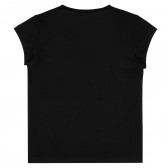 Тениска с къс ръкав и логото на бранда, черна Liu Jo 372223 4
