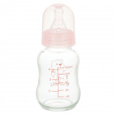 Стъклено шише, Baby care, 120 мл., 0+ месеца, розов Lorelli 372322 2