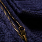 Плетена жилетка с качулка за момче тъмно синя Chicco 37241 3