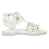 Римски сандали с декоративни елементи, бели Geox 372583 2