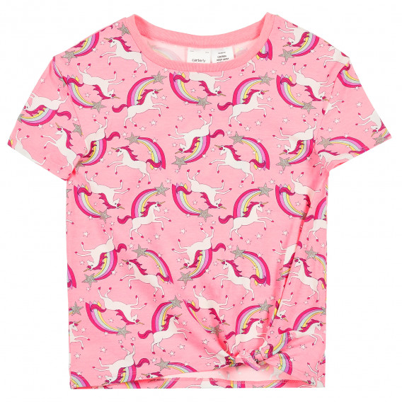 Тениска Еднорози за момиче розова Carter's 372595 