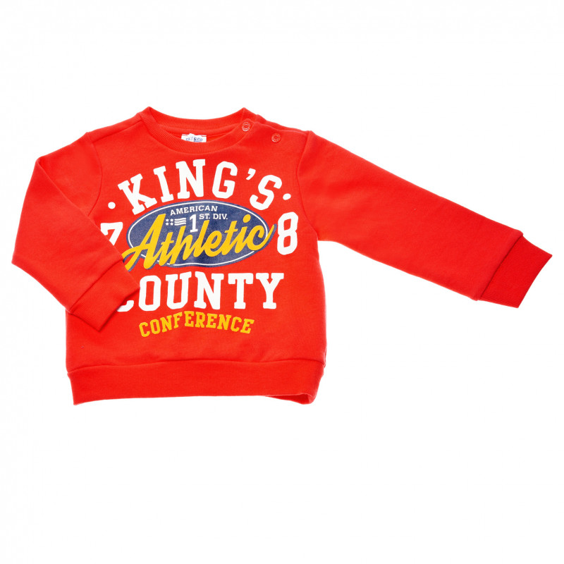 Спортна блуза King's county за момче, червена  37262