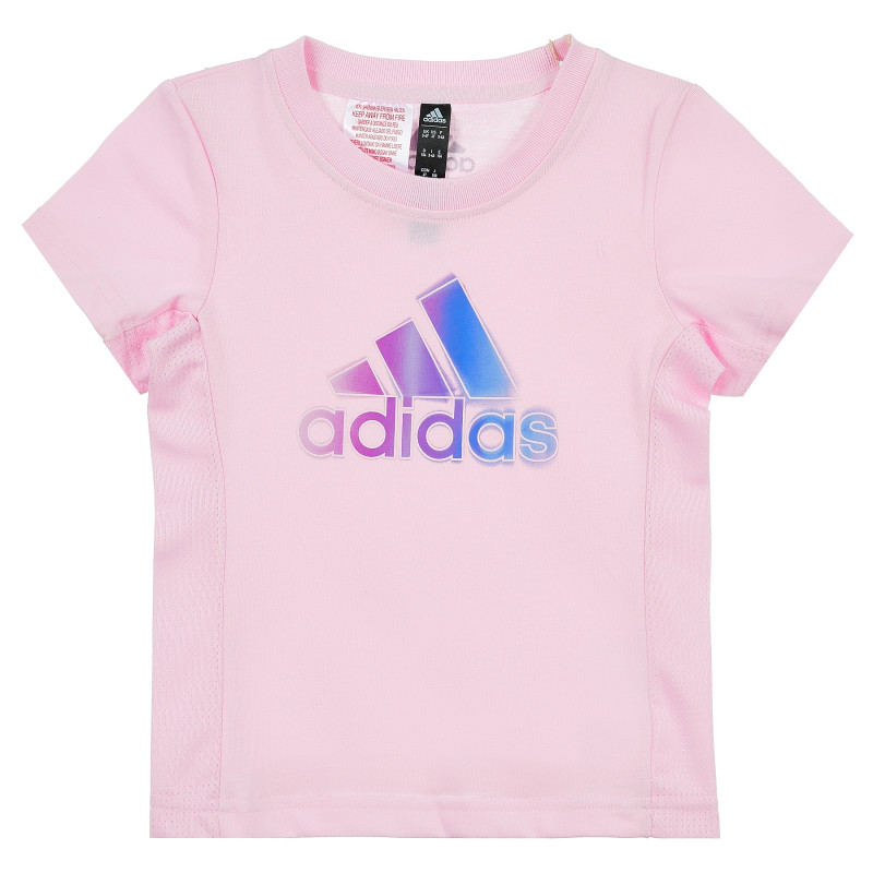 Тениска с логото на бранда, розов цвят  372646
