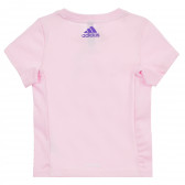 Тениска с логото на бранда, розов цвят Adidas 372649 4