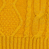 Пуловер с интересна плетка за момиче жълт Name it 372651 2