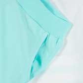 Комплект от органичен памук тениска и къси панталони, бяло и синьо Name it 372668 3