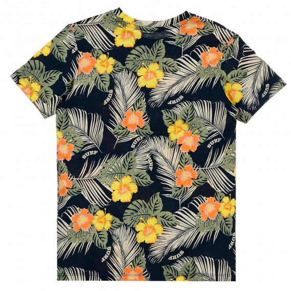 Тениска с флорален мотив, многоцветна JACK&JONES JUNIOR 372699 4