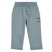 Памучни панталони с подгънати крачоли, сини Pinokio 372724 1