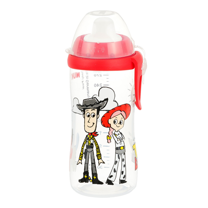 Полипропиленово шише за сок Toy Story, с биберон , 12+месеца, 300 мл, червено  372901