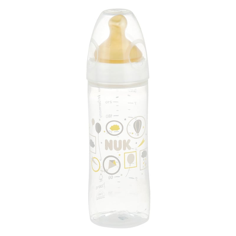 Полипропиленово шише за хранене, с биберон M, 6-18 месеца, 250 мл, цвят: бял  372925
