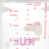 Полипропиленово шише за хранене, с биберон M, 6-18 месеца, 250 мл, цвят: розов NUK 372934 5