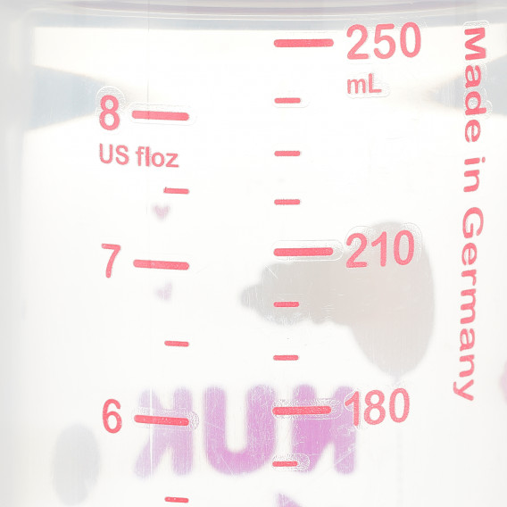 Полипропиленово шише за хранене, с биберон M, 6-18 месеца, 250 мл, цвят: розов NUK 372934 5