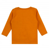 Блуза от органичен памук с графичен принт, оранжева Name it 373025 4