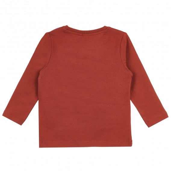 Блуза от органичен памук с цветни надписи за бебе, червена Name it 373063 4