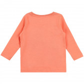 Блуза от органичен памук с щампа на момиче за бебе, розова Name it 373067 4