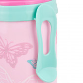 Полипропиленова неразливаща се чаша със сламка, 350 мл Butterfly, 6+ месеца, розова Canpol 373128 5