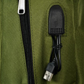 Раница с вграден USB порт, тъмно зелена ZIZITO 373336 15