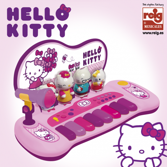 Електронно пиано с микрофон и 8 клавиша Hello Kitty 3736 