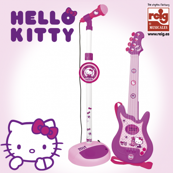 Детски комплект китара и микрофон Хелоу кити Hello Kitty 3737 