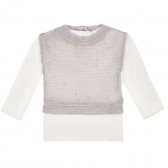 Комплект блуза с дълъг ръкав и плетен топ за момиче Chicco 373706 