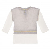 Комплект блуза с дълъг ръкав и плетен топ за момиче Chicco 373708 4