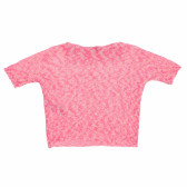 Пуловер с къс ръкав за момиче, розов Benetton 373721 2