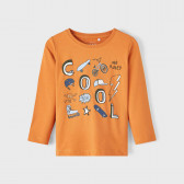 Памучна блуза Cool за бебе, оранжева Name it 373956 