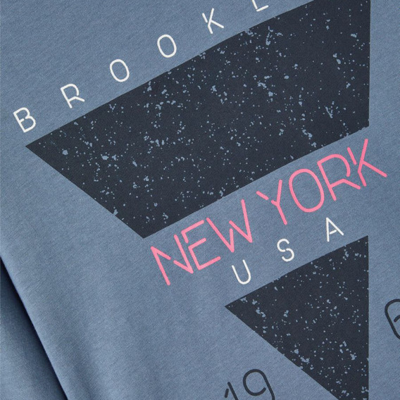 Памучна блуза Brooklyn, синя Name it 373977 3
