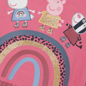 Блуза от органичен памук Peppa Pig и приятели за бебе, розова Name it 374011 3