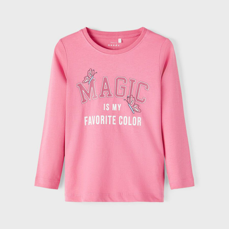 Памучна блуза Magic за бебе, розова  374066