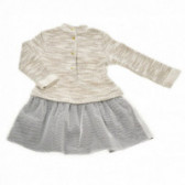 Рокля с дълъг ръкав за бебе за момиче имитираща блуза с пола Chicco 37409 2