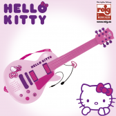 Детска електронна китара с микрофон Hello Kitty 3741 